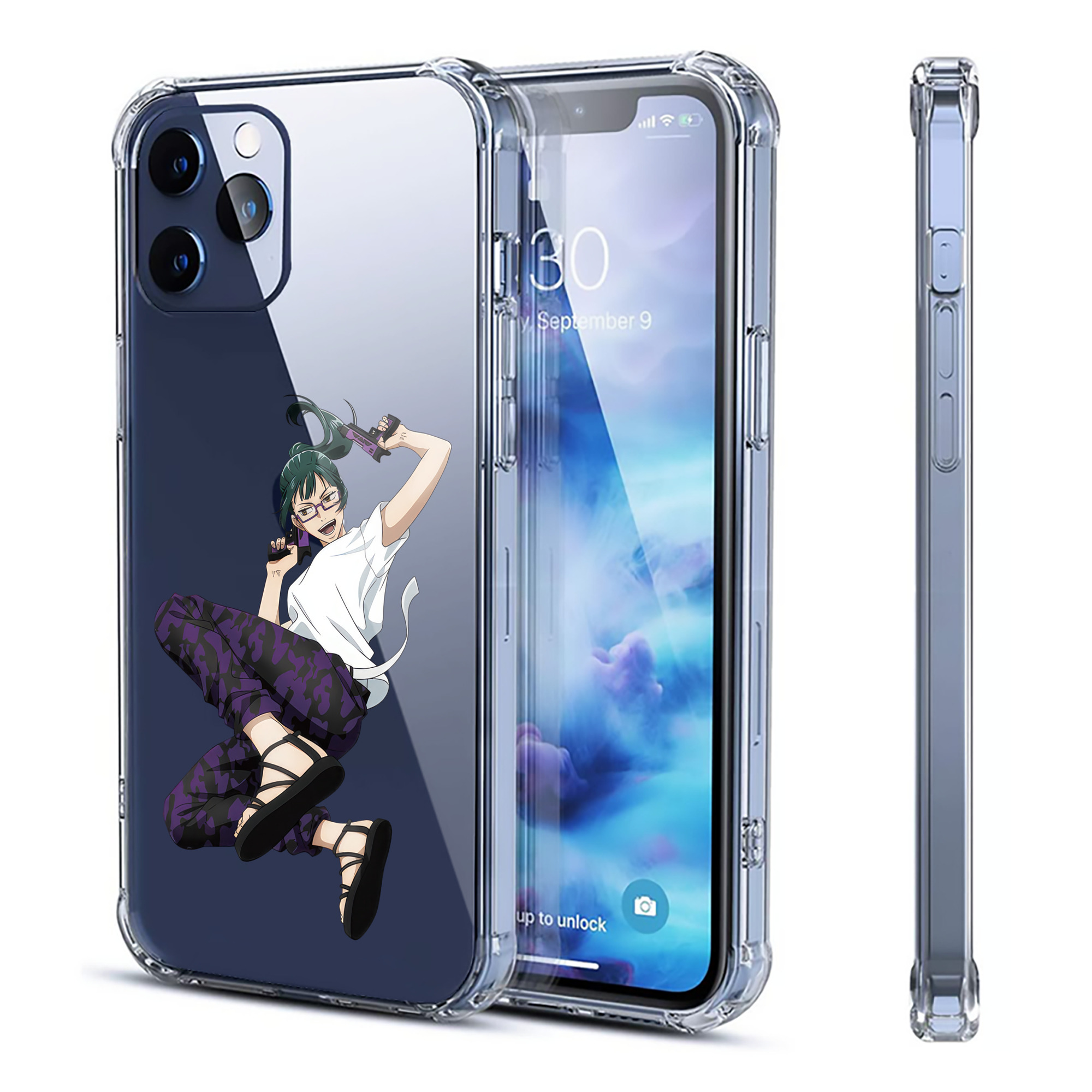 （画像用） 呪術廻戦 Jujutsu Kaisen 【iPhone 12シリーズ対応】透明スマホケース（クリアソフトケース）